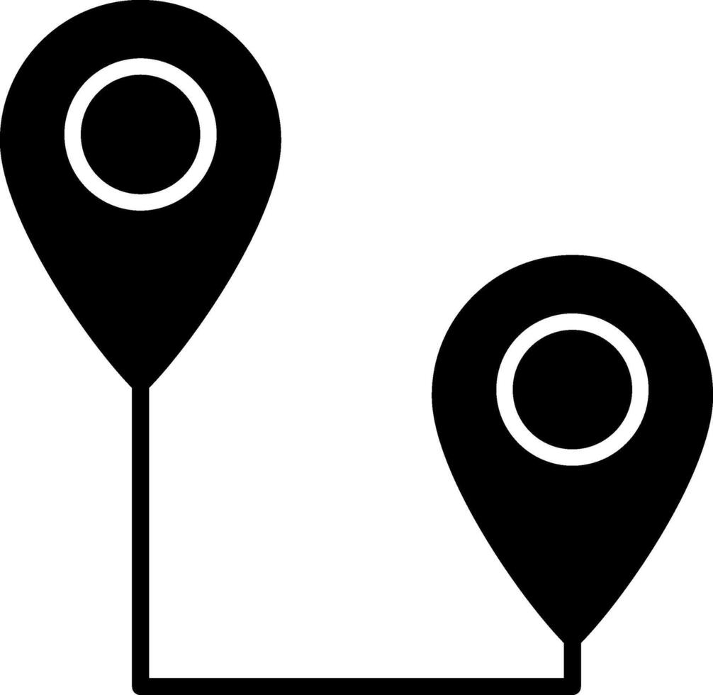 Map Glyph Icon vector