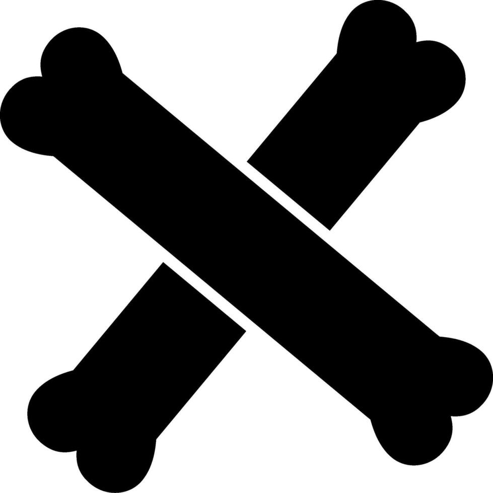 Bone Glyph Icon vector