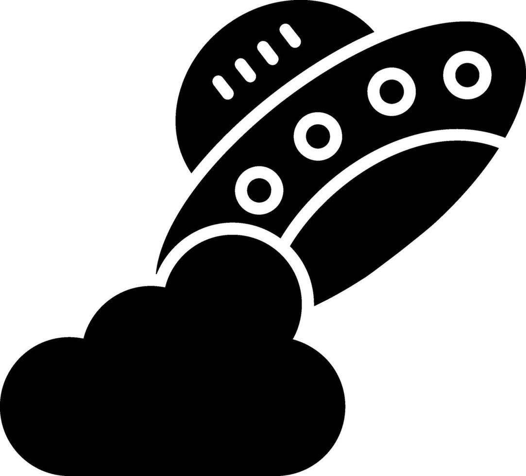 Ufo Glyph Icon vector