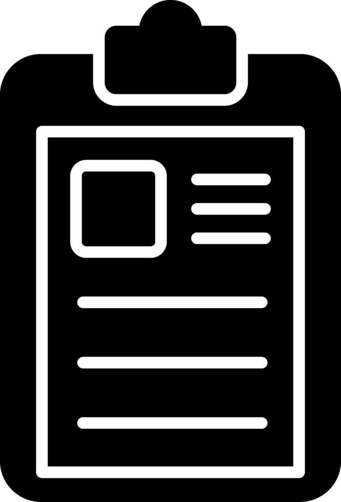 Clipboard Glyph Icon vector