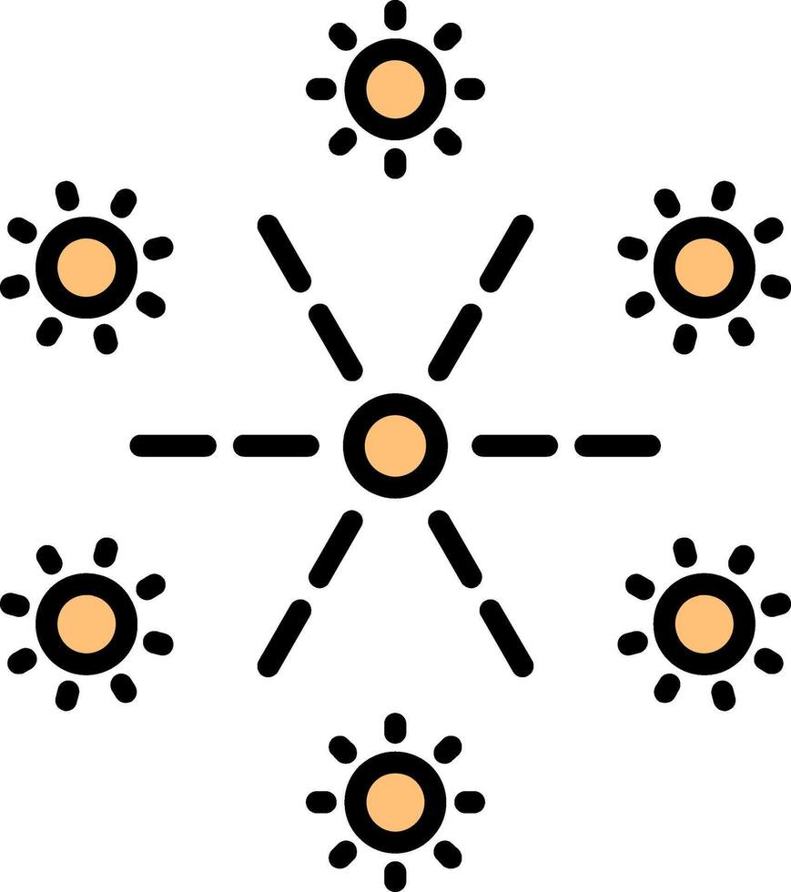 Sparkle Line Filled Icon vector