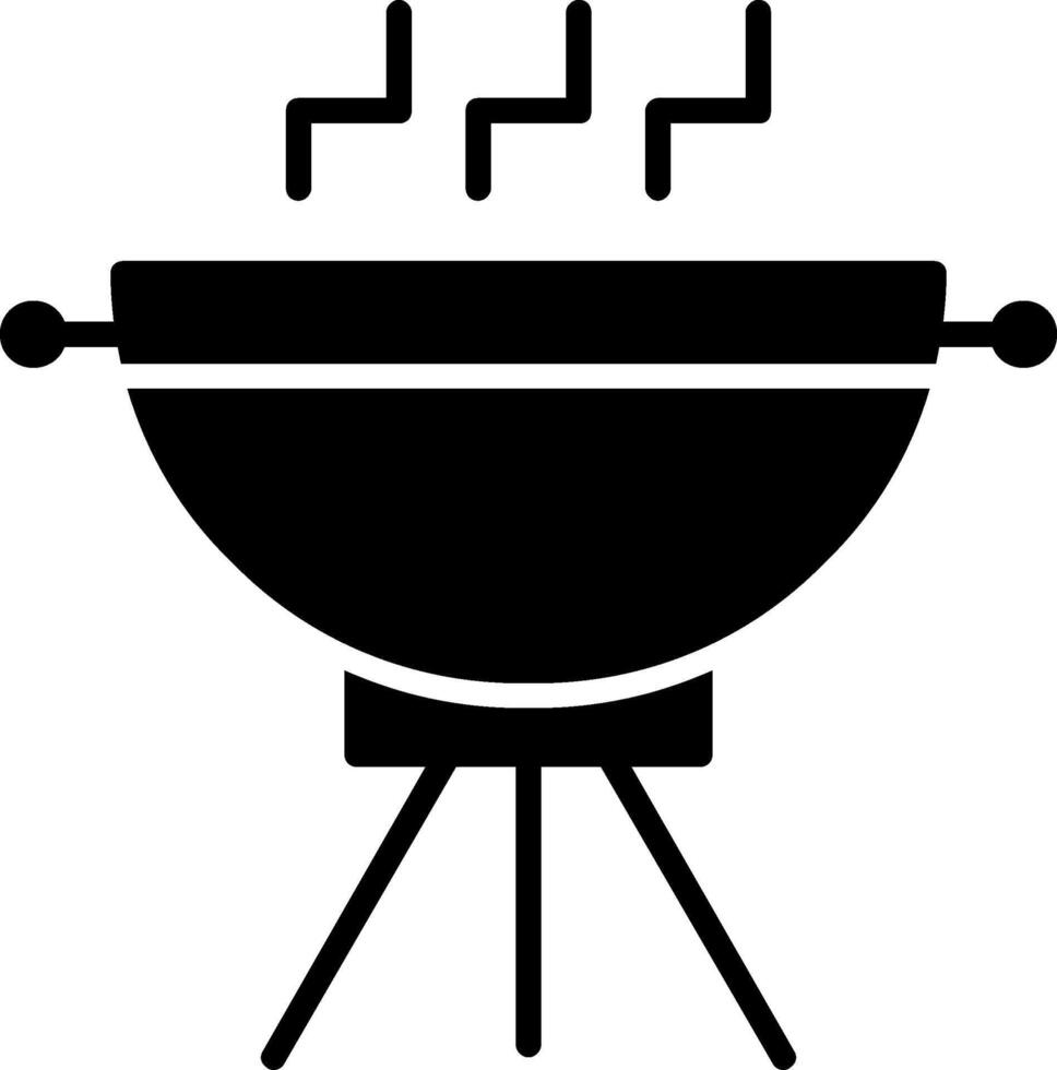 icono de glifo de parrilla vector