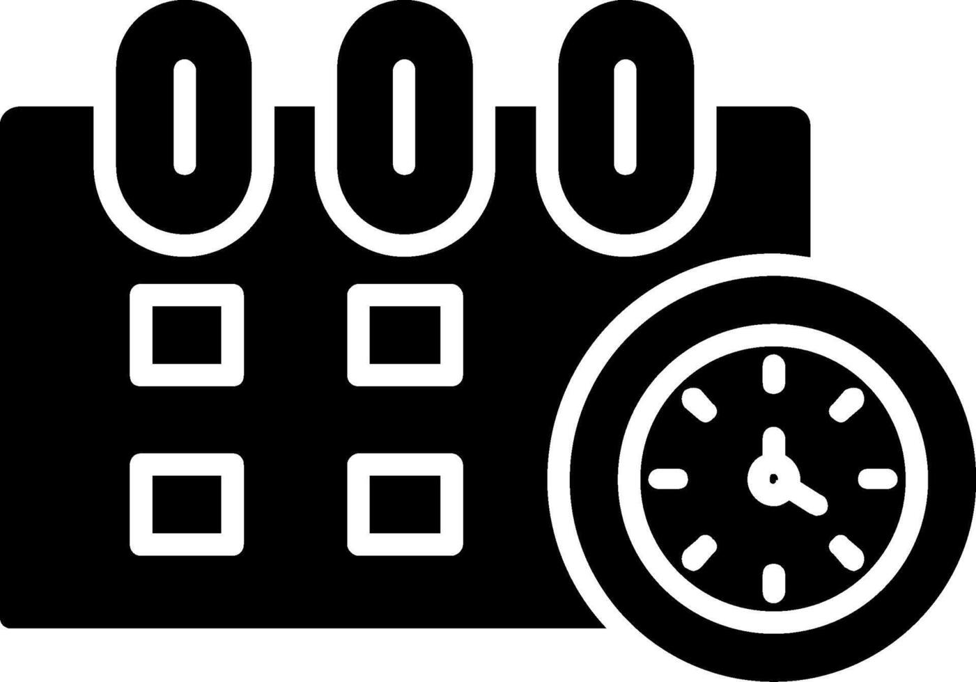 Time Management Glyph Icon vector