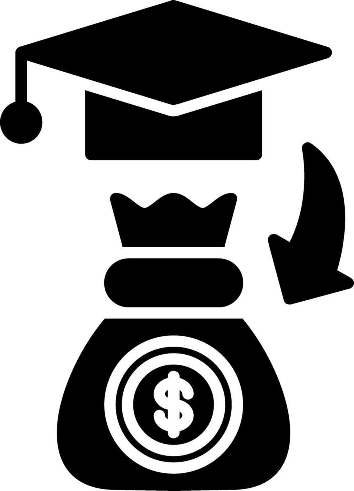 Scholarship Glyph Icon vector