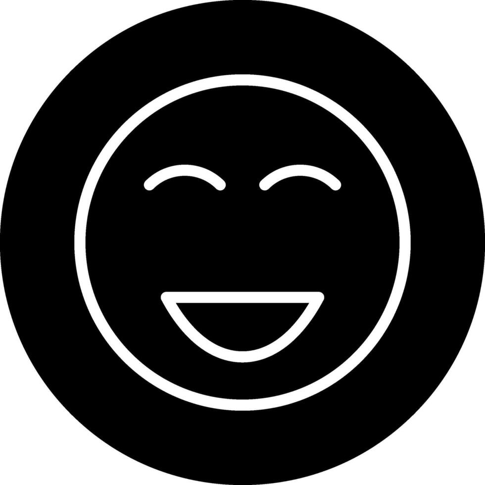 Happy Glyph Icon vector