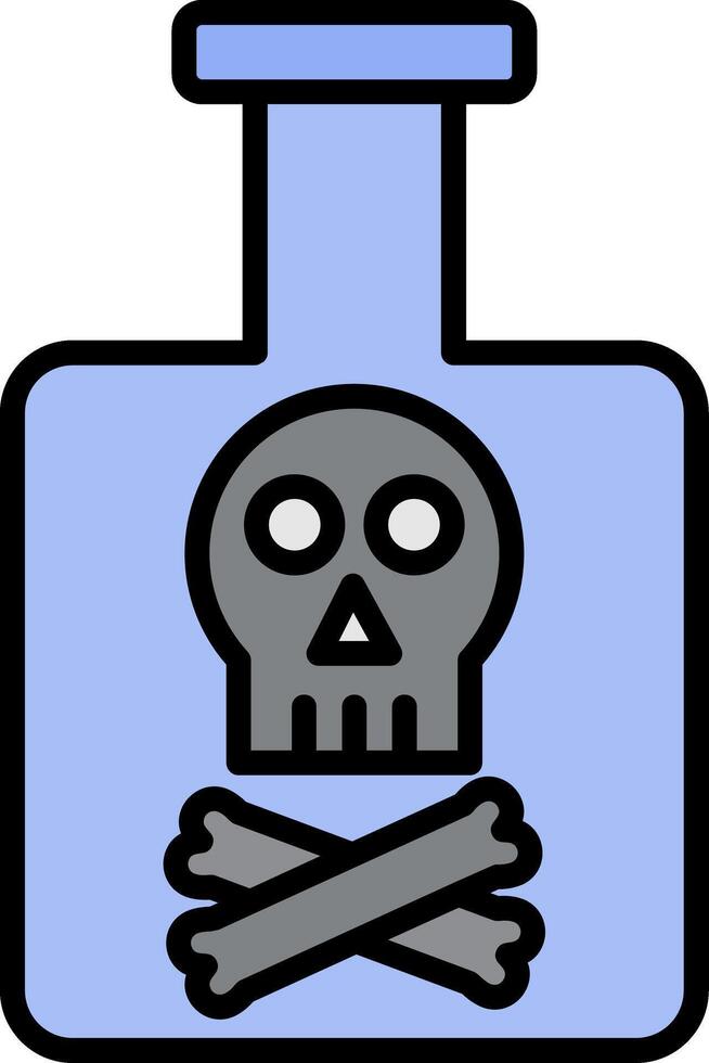 Poison Line Filled Icon vector