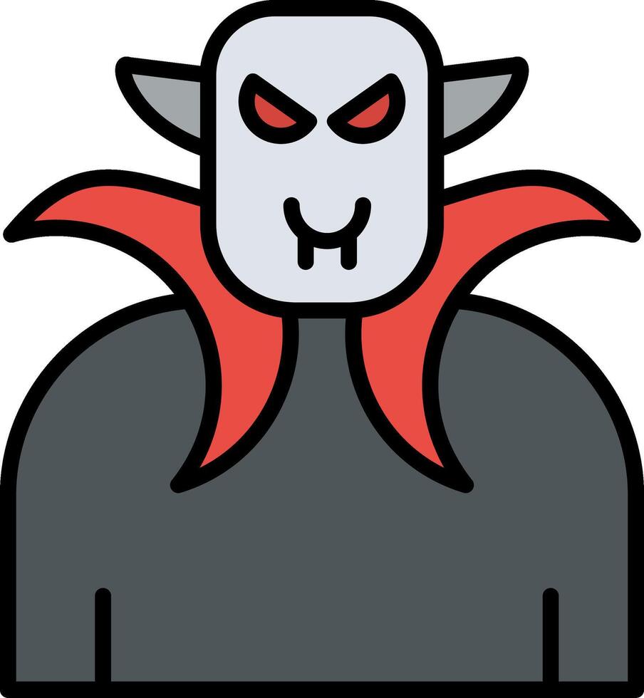 Dracula Line Filled Icon vector