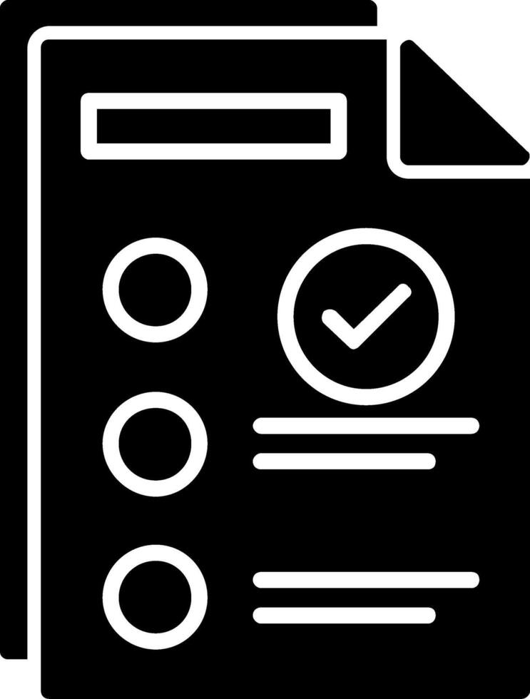 Goods Verification Glyph Icon vector