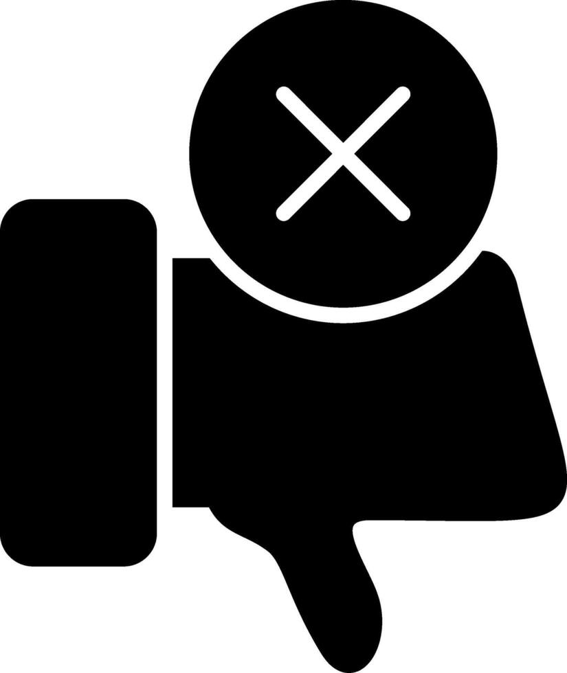Dislike Glyph Icon vector