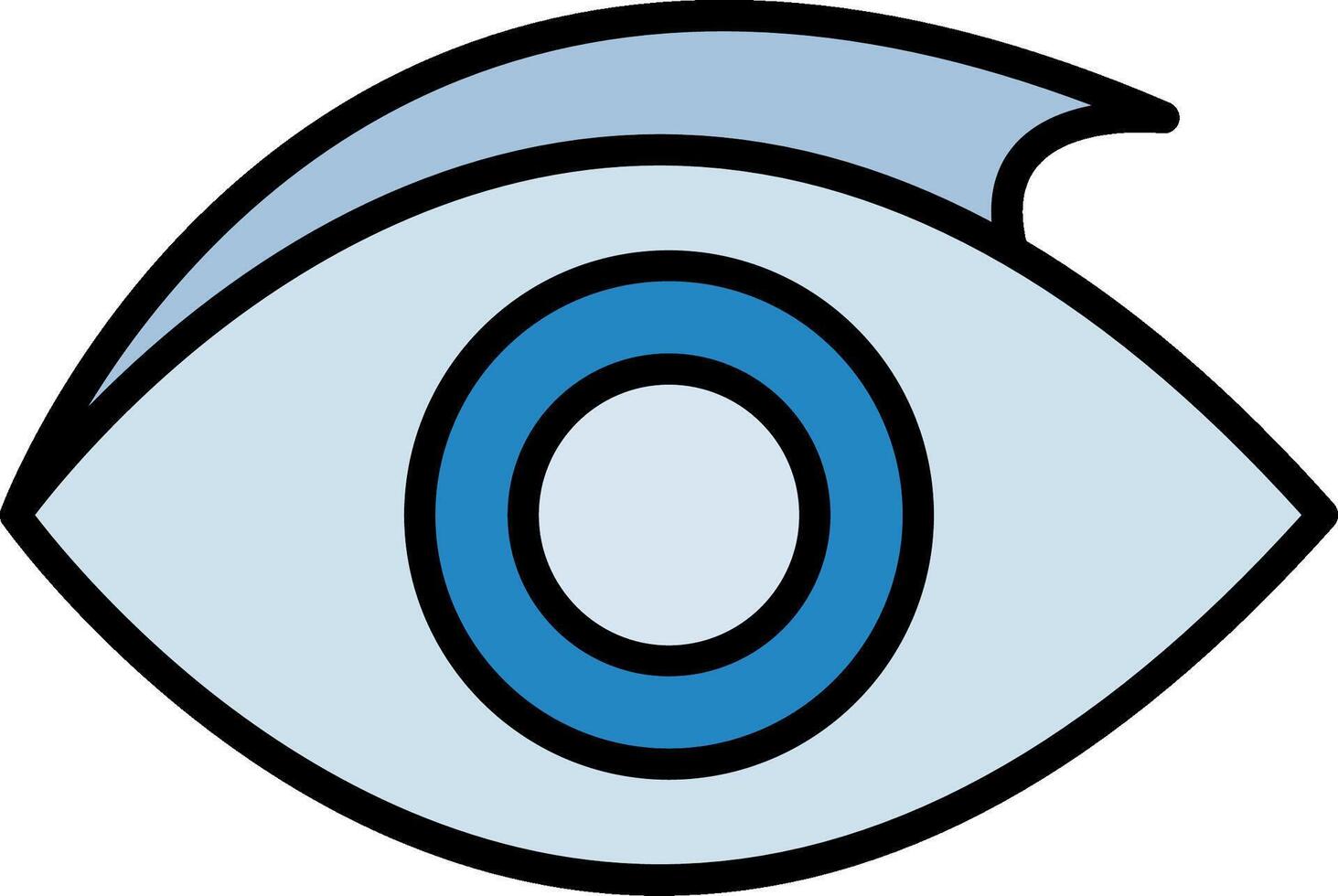 Eye Line Filled Icon vector