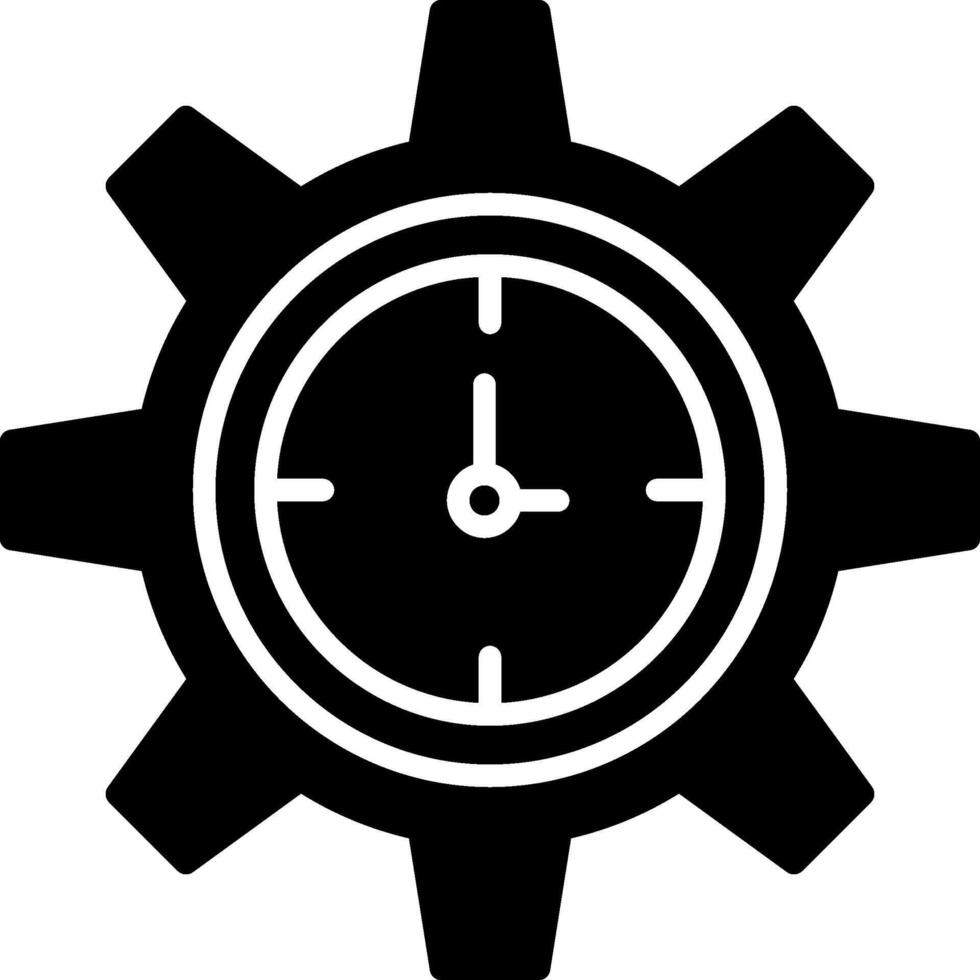 Time Manage Glyph Icon vector