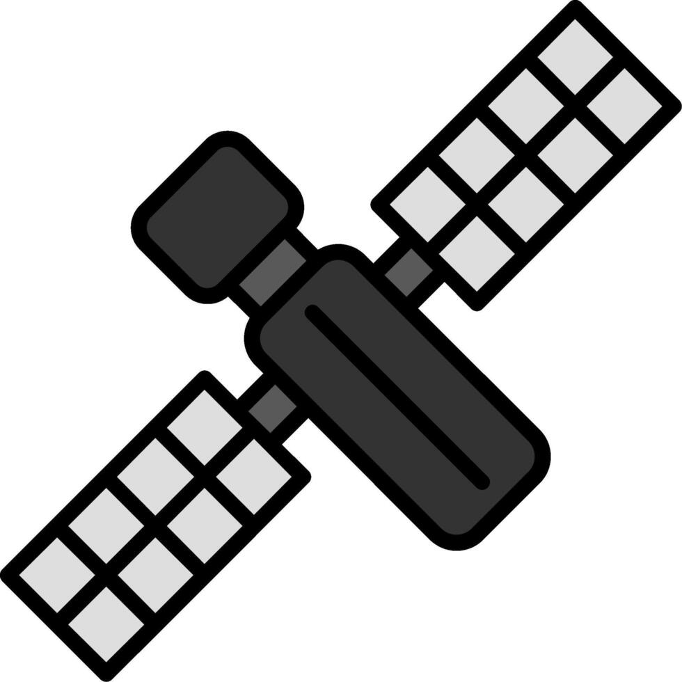 Satelite Line Filled Icon vector