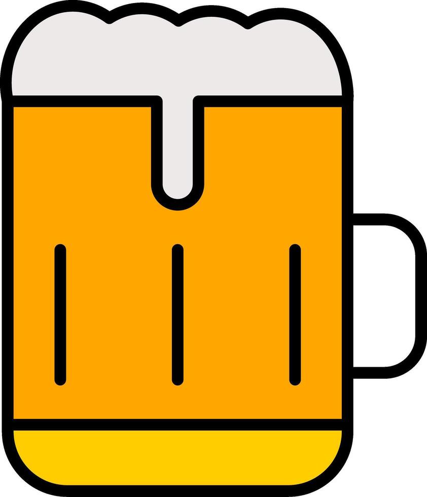 Bar Line Filled Icon vector