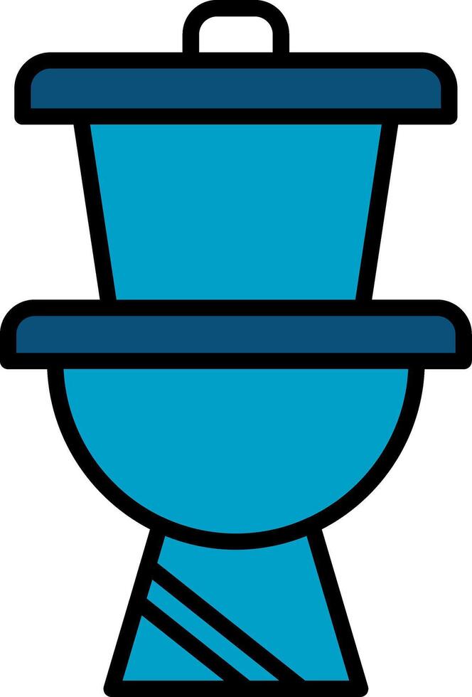 Wc Line Filled Icon vector