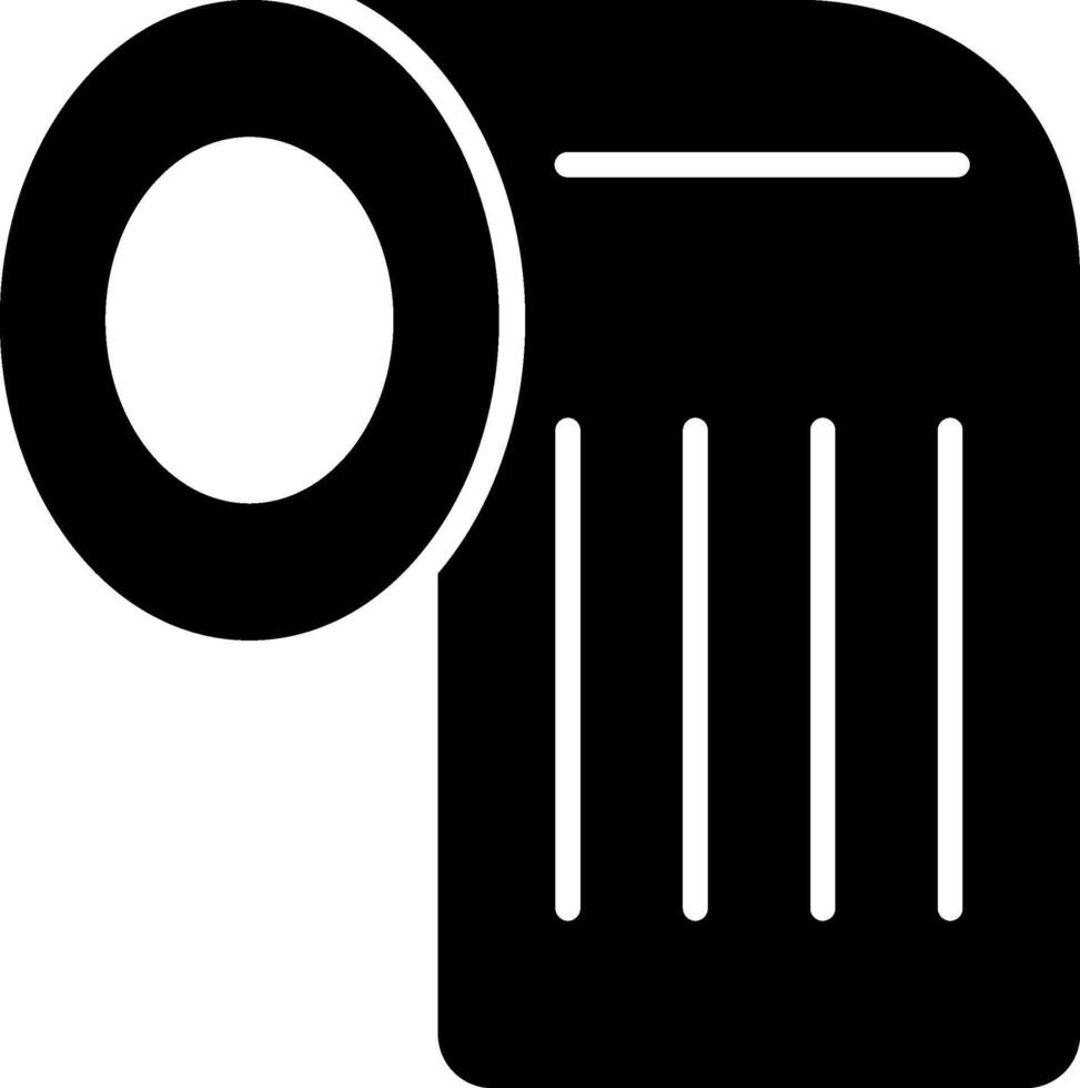 Toilet Paper Glyph Icon vector