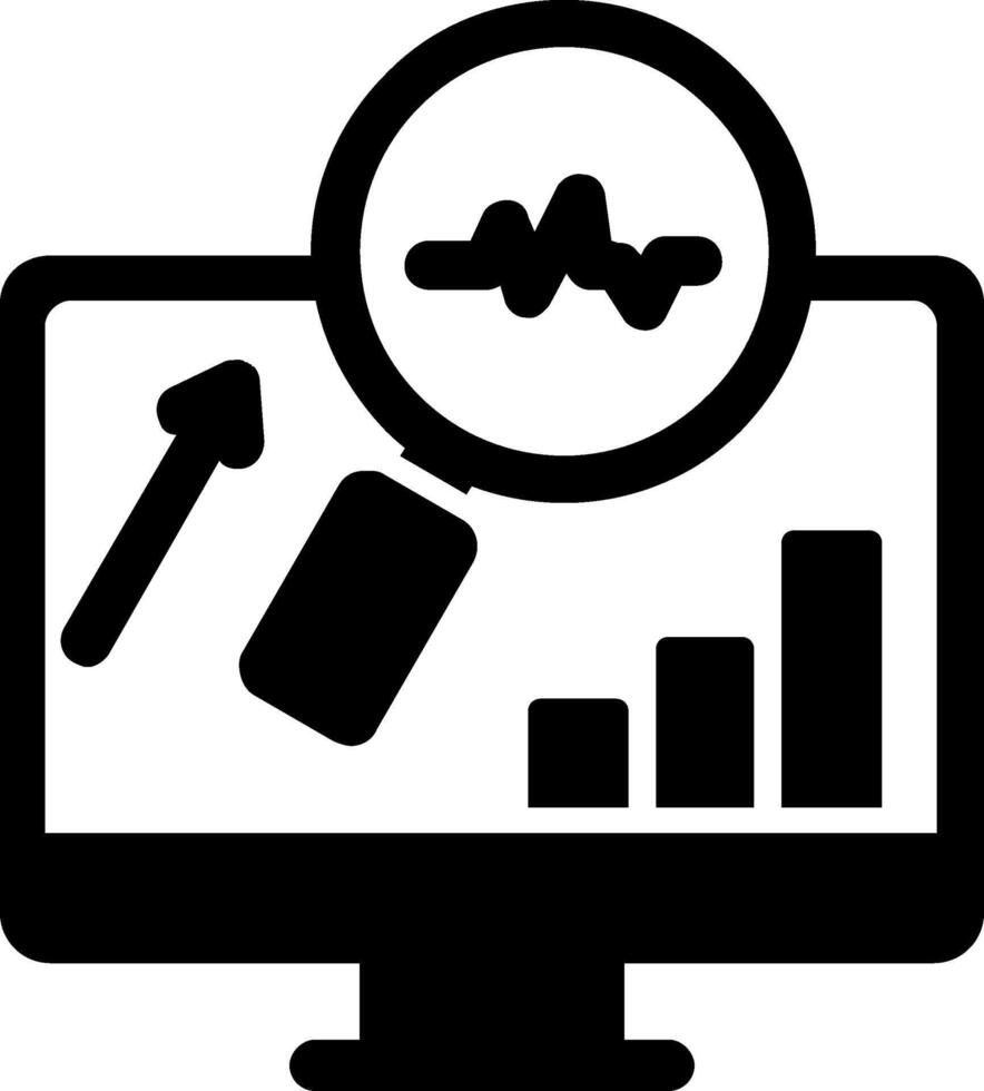 System Monitoring Glyph Icon vector