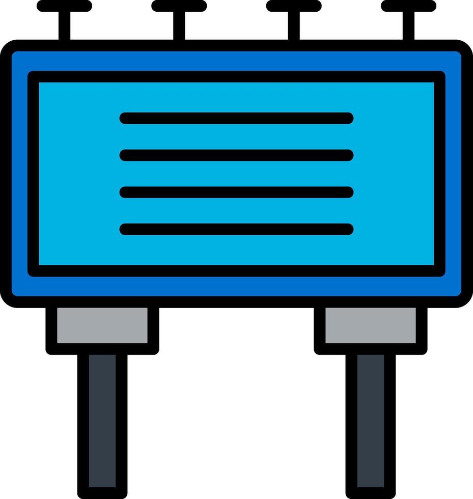 Billboard Line Filled Icon vector