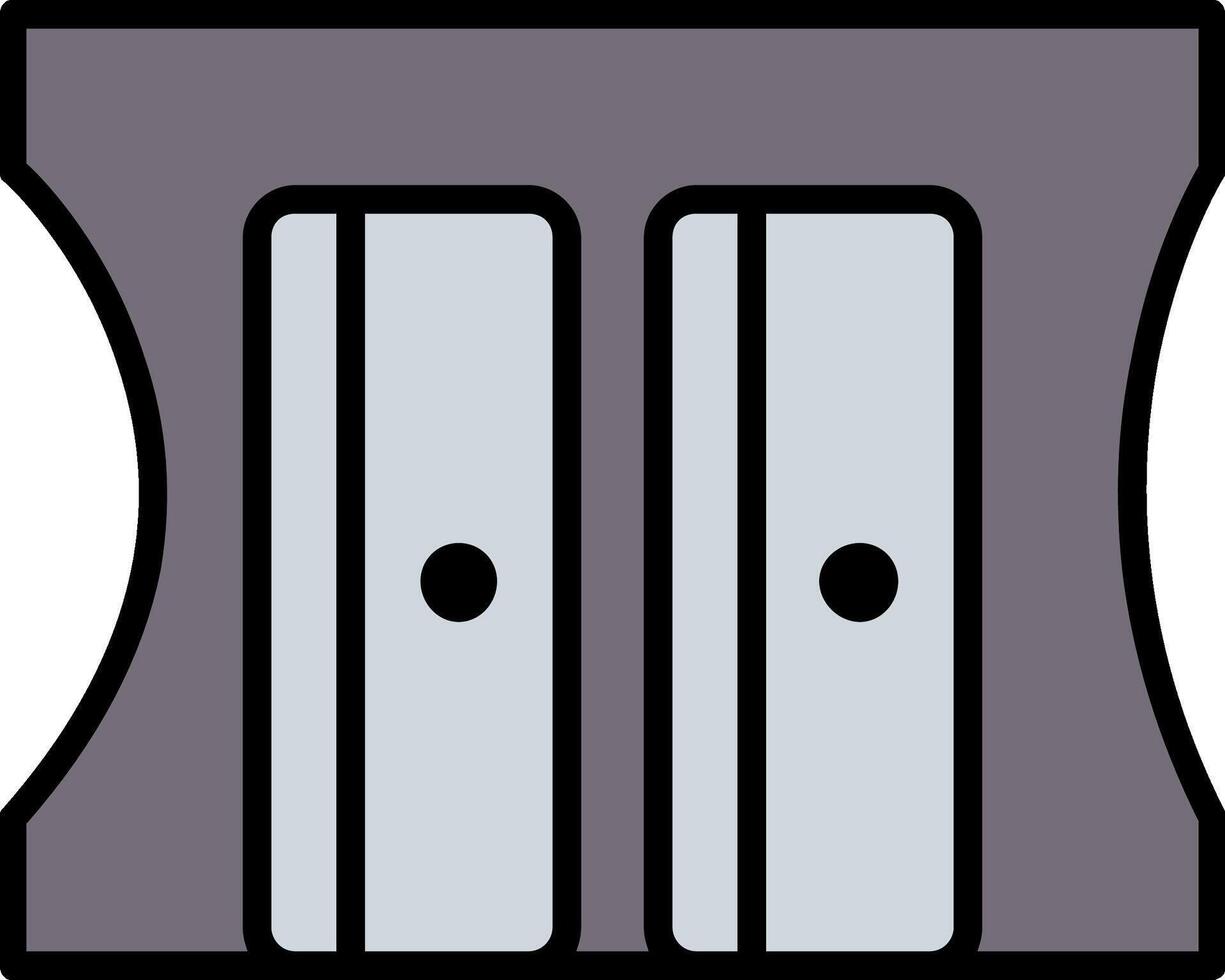 Sharpener Line Filled Icon vector