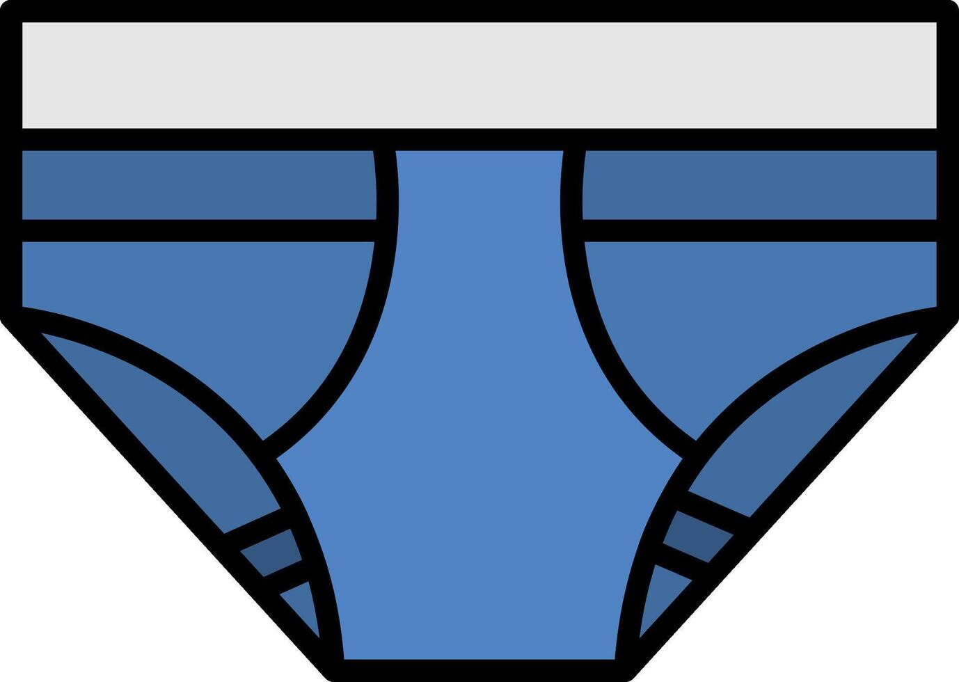 Underwear Line Filled Icon vector