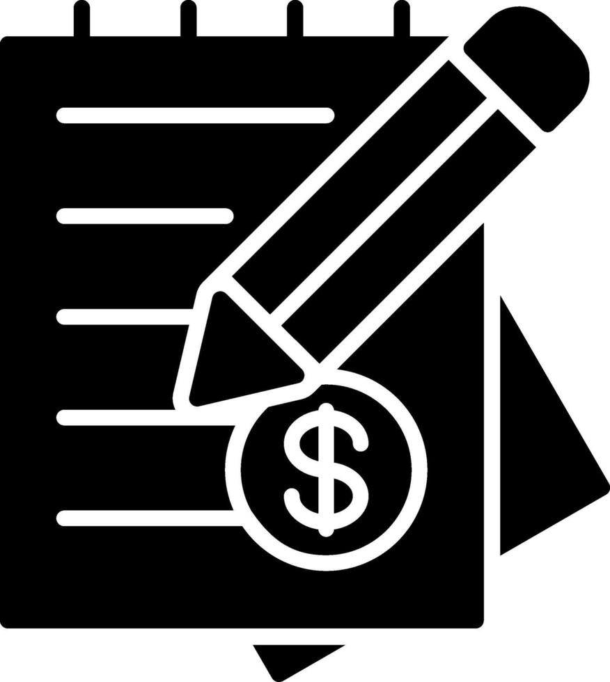 Pencil Glyph Icon vector