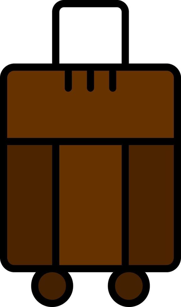 Luggage Line Filled Icon vector