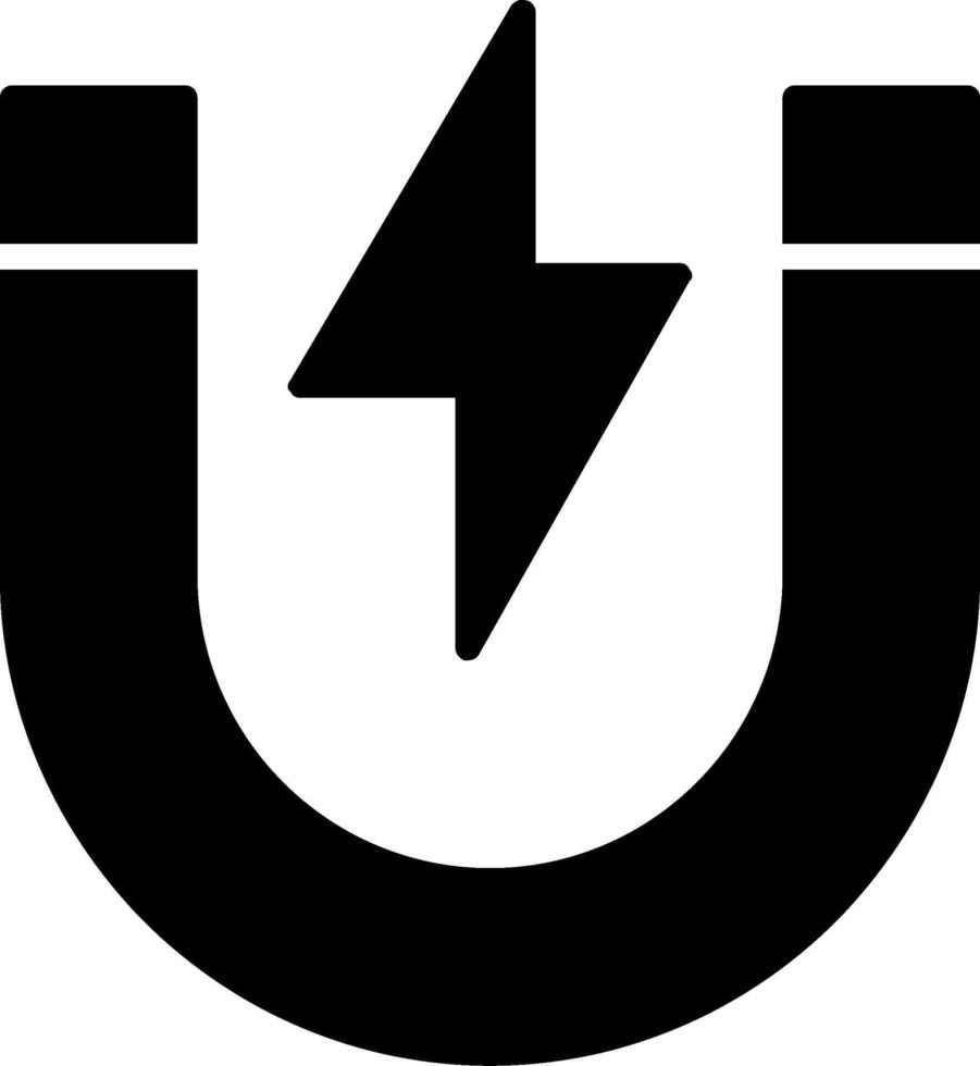 Magnet Glyph Icon vector