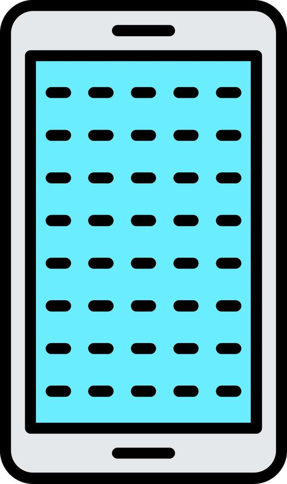 E Learning Line Filled Icon vector