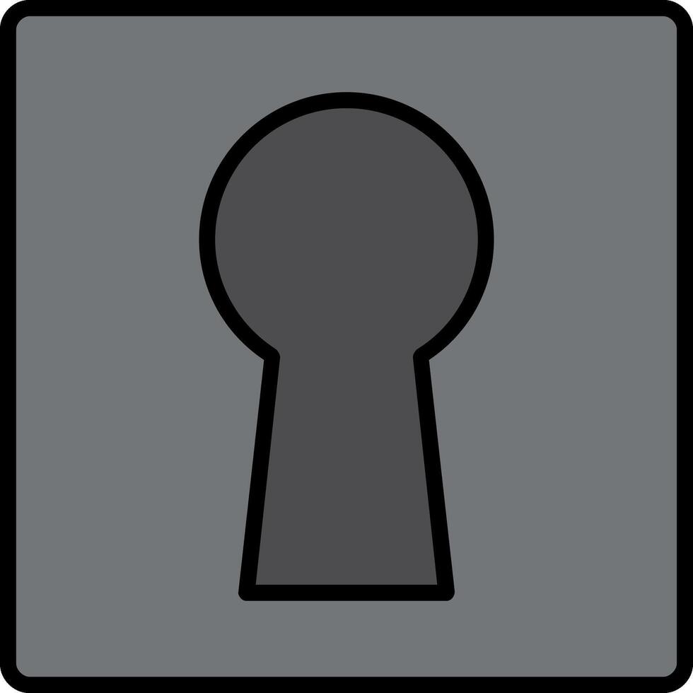 Keyhole Line Filled Icon vector