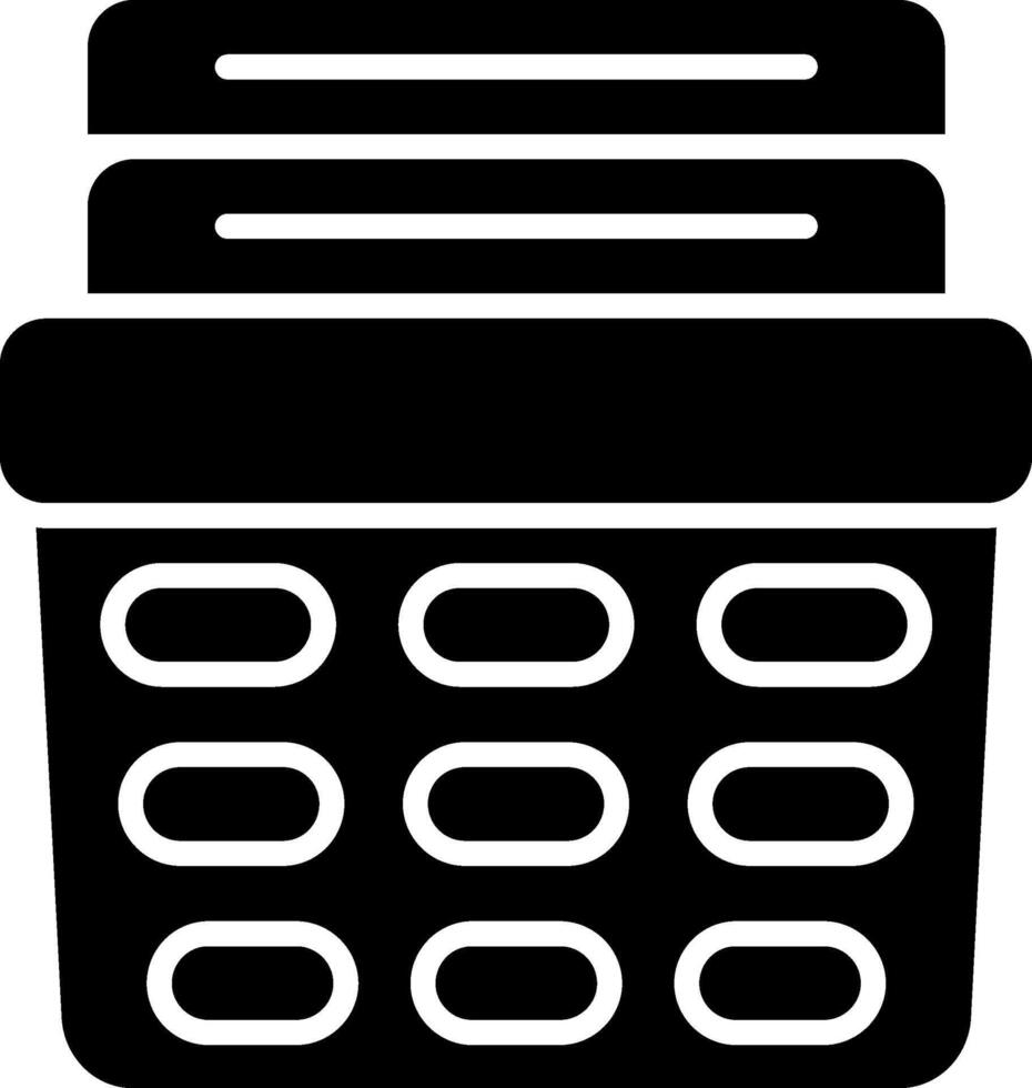 Laundry Basket Glyph Icon vector