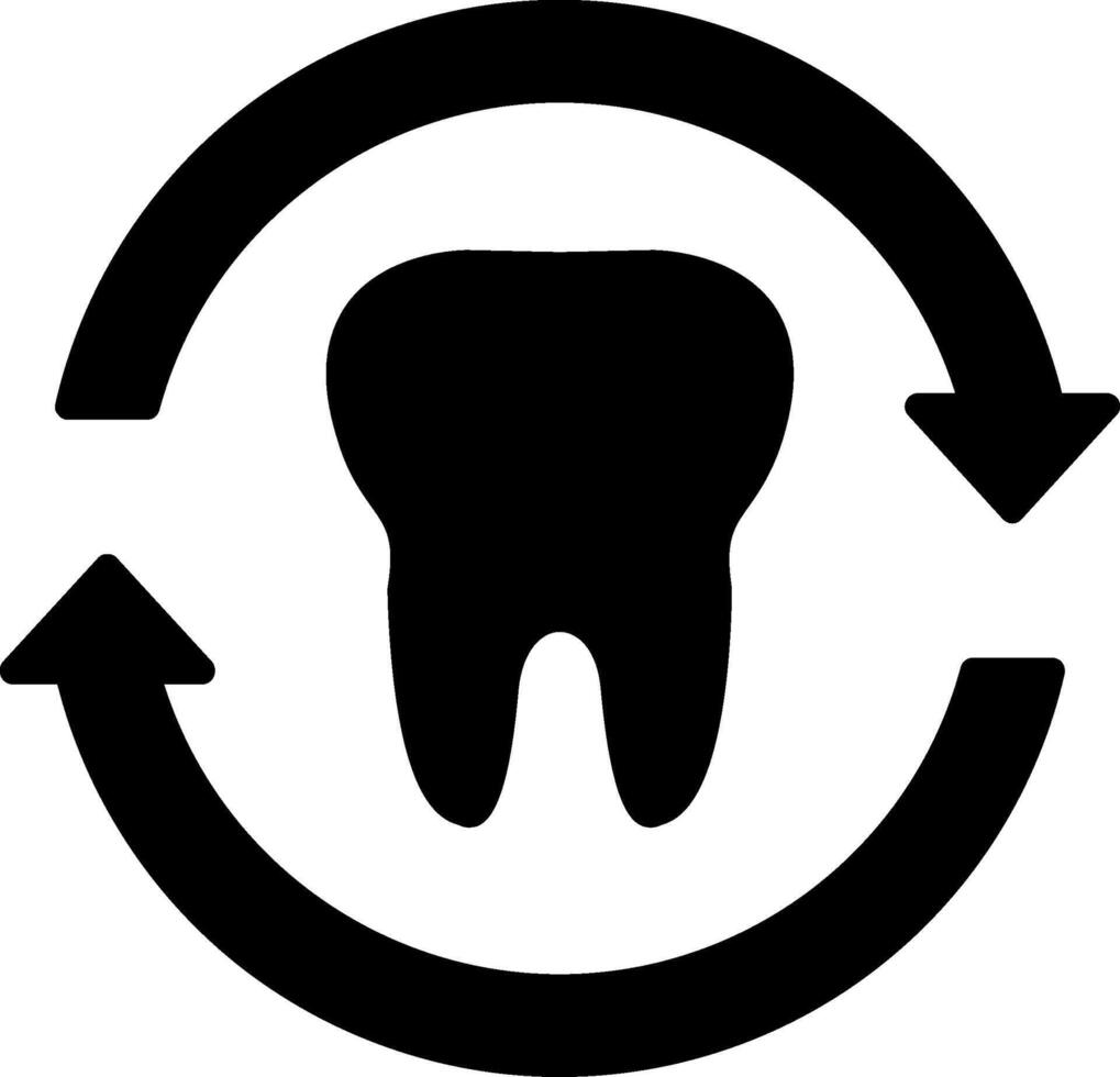 Tooth Glyph Icon vector