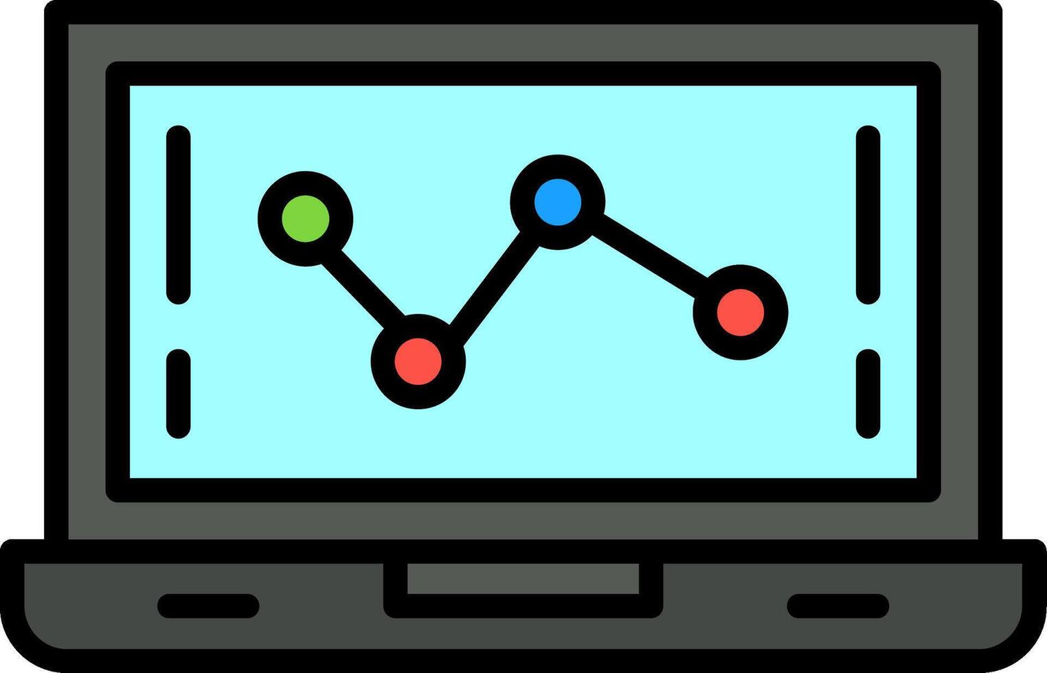 Data Report Line Filled Icon vector