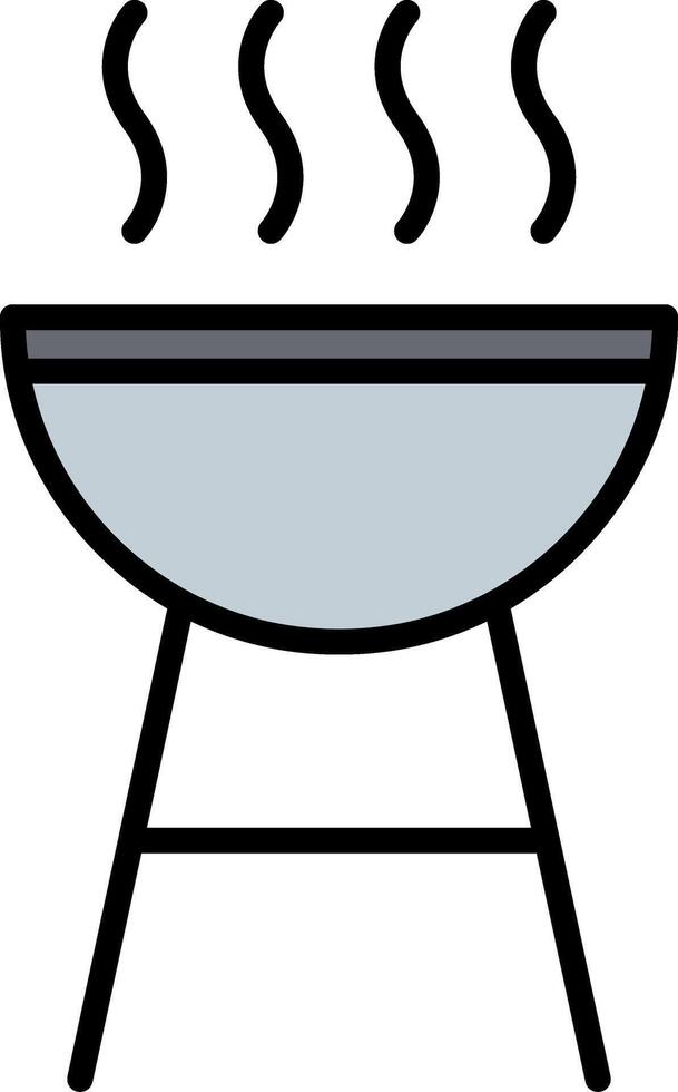 Barbecue Line Filled Icon vector