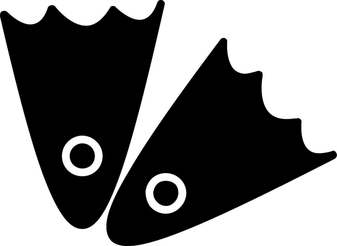 Fins Glyph Icon vector