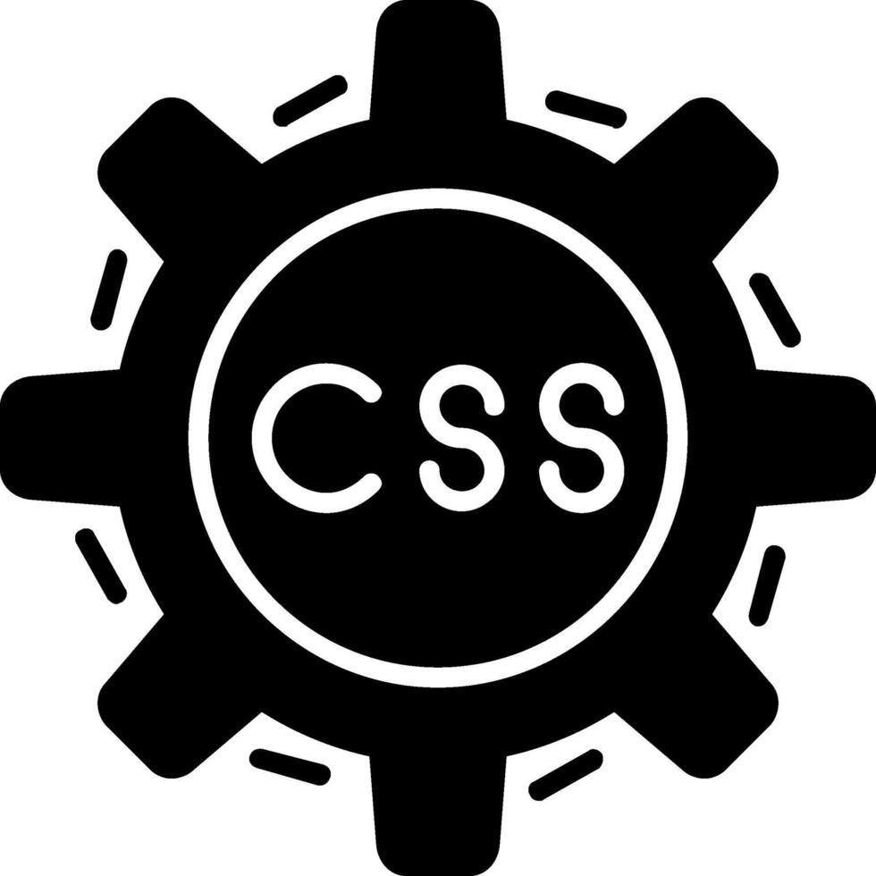 Css Coding Glyph Icon vector