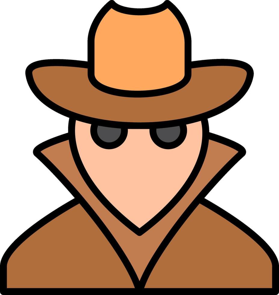 Spy Line Filled Icon vector