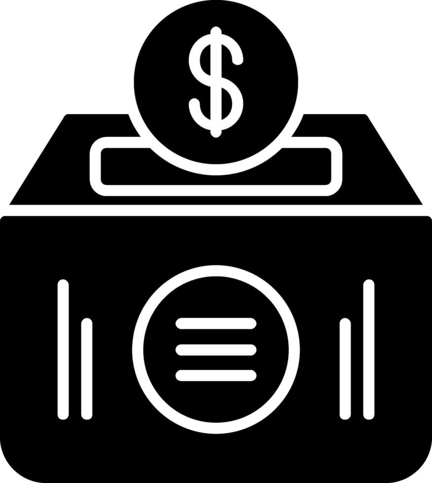 Deposit Glyph Icon vector