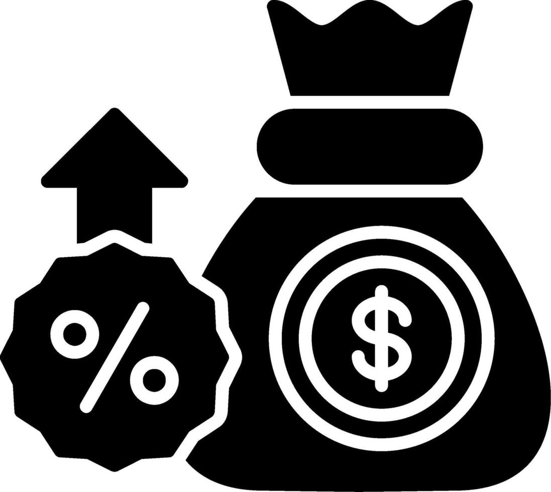 Profits Glyph Icon vector