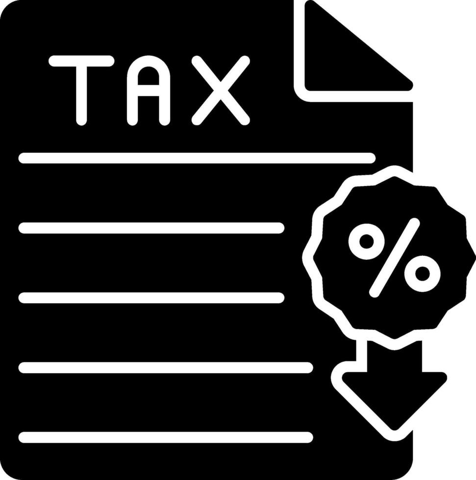 Tax Glyph Icon vector