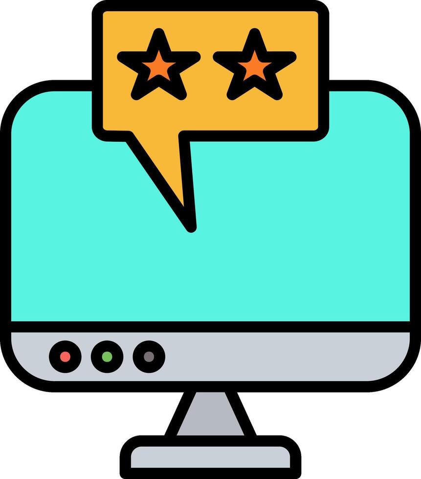 Feedback Line Filled Icon vector