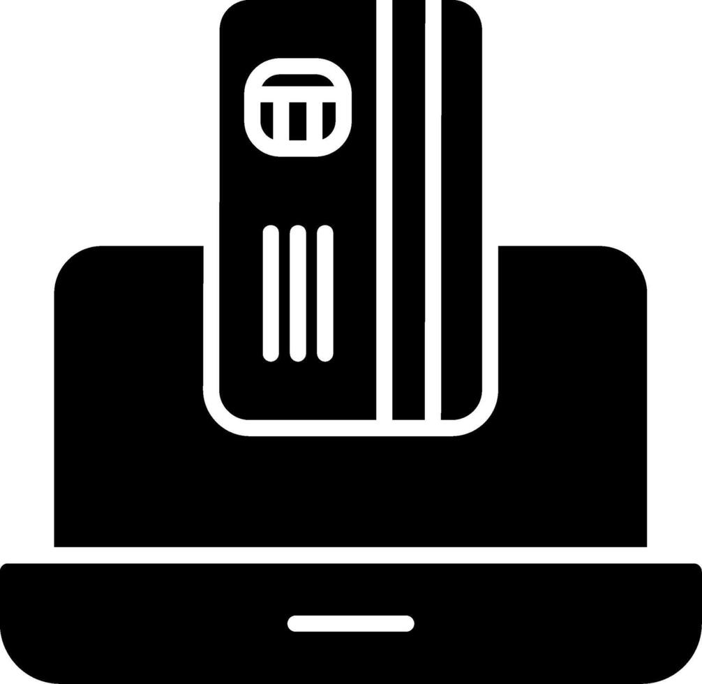 Online Payment Glyph Icon vector