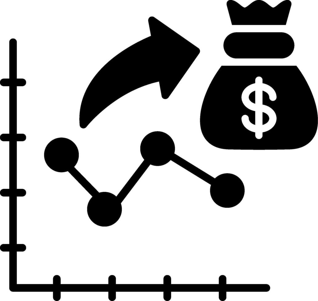 Average Selling Price Glyph Icon vector