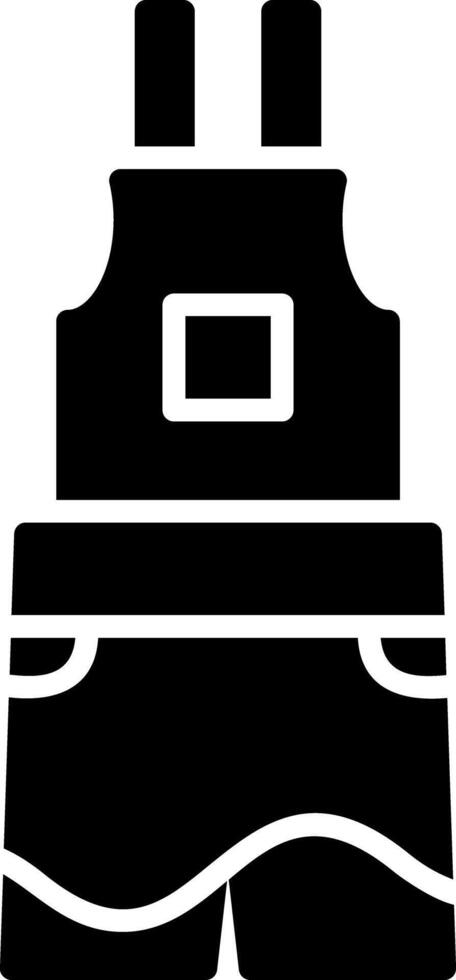 Dungarees Glyph Icon vector