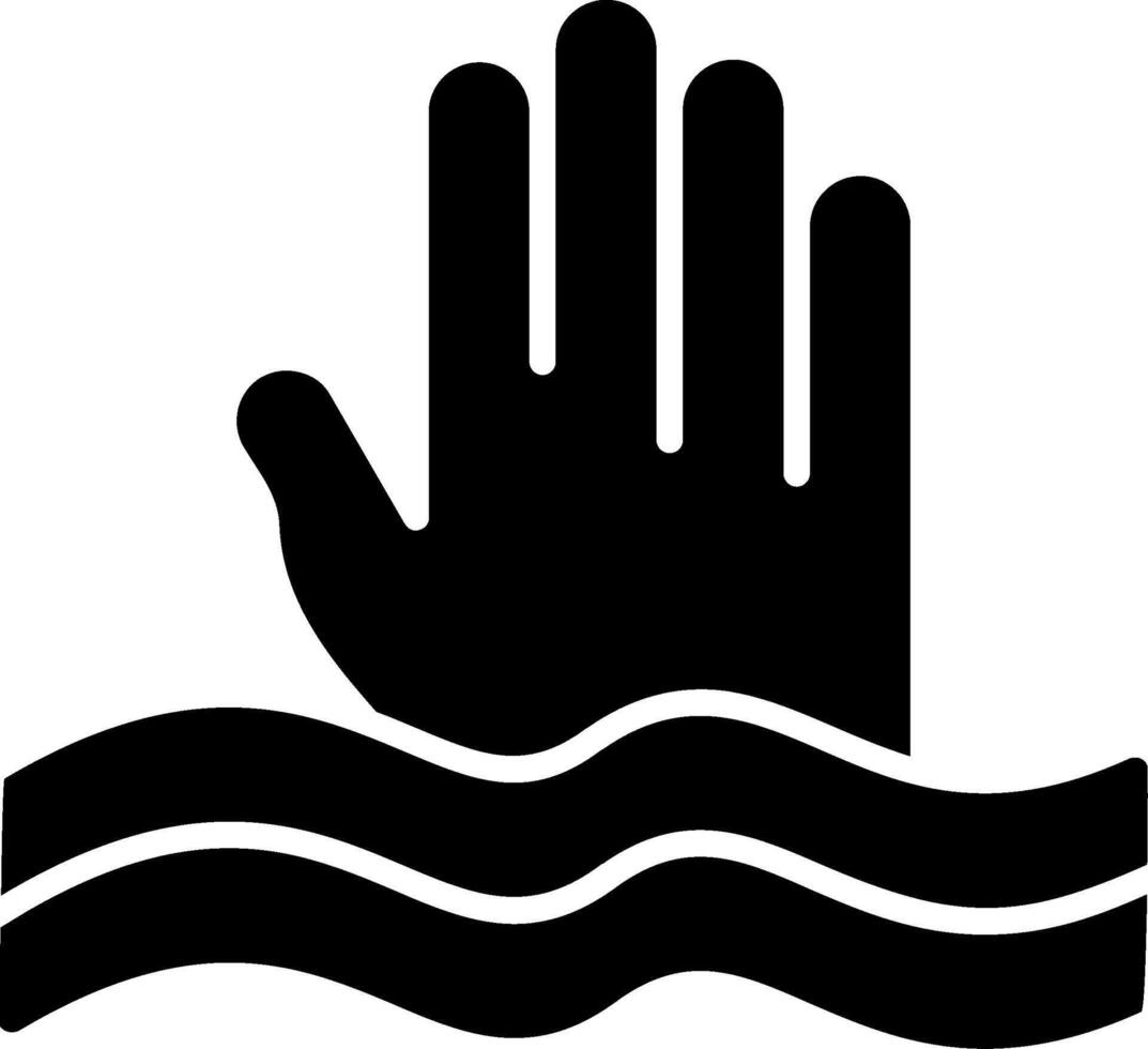 Sinking Glyph Icon vector