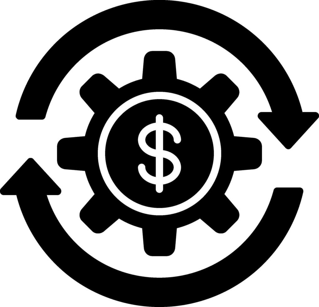 Money Management Glyph Icon vector