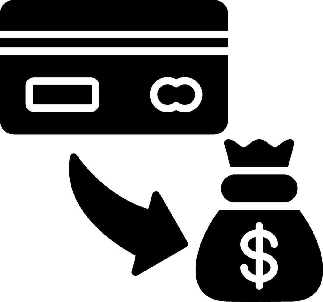 Credit Glyph Icon vector