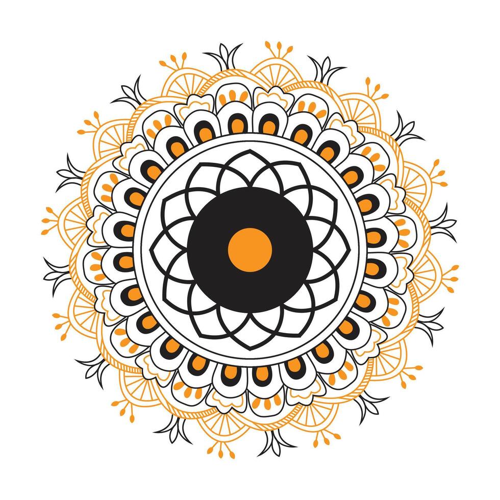 creativo fácil circulo flor floral mandala diseño para gratis descargar vector