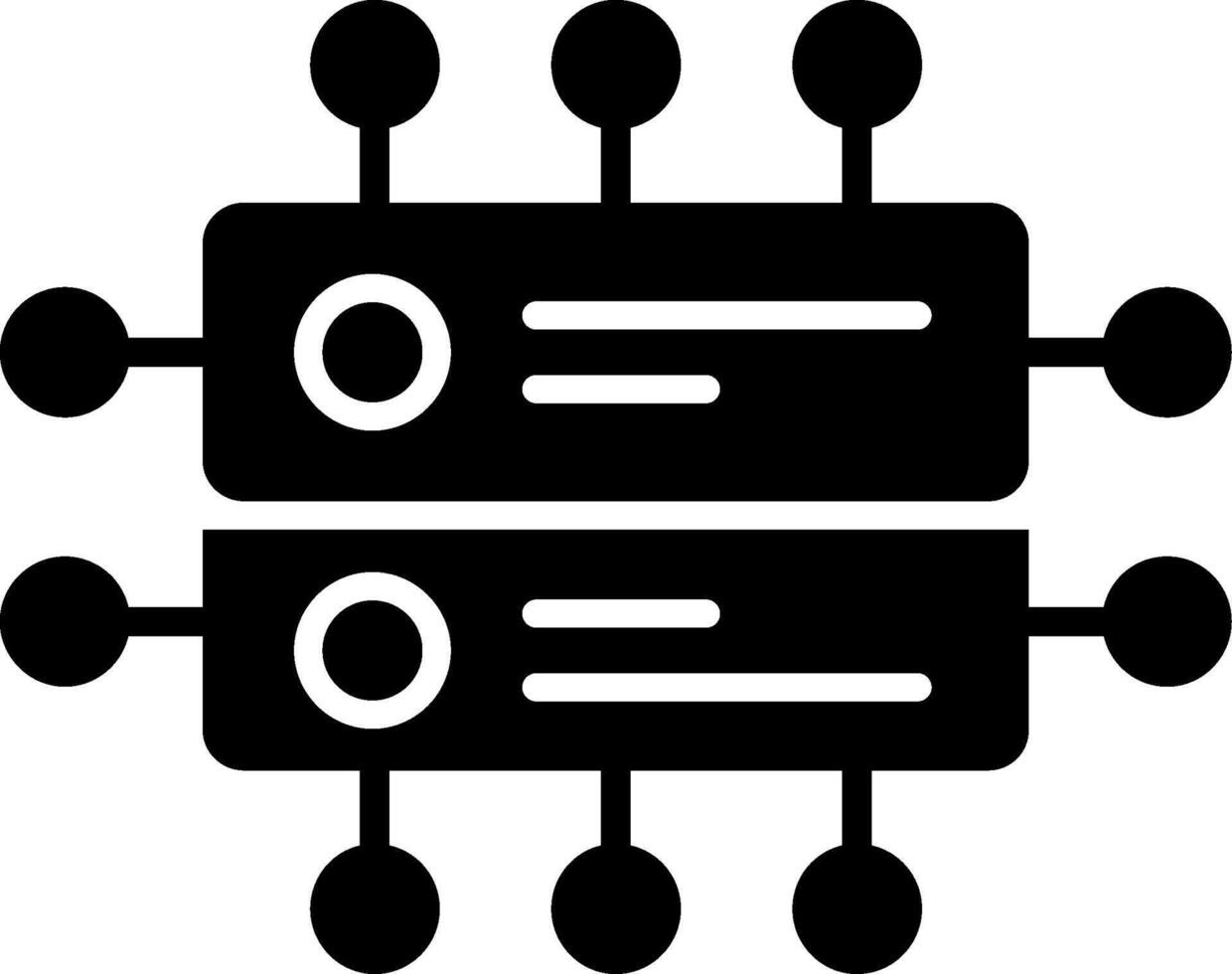 Data Network Glyph Icon vector