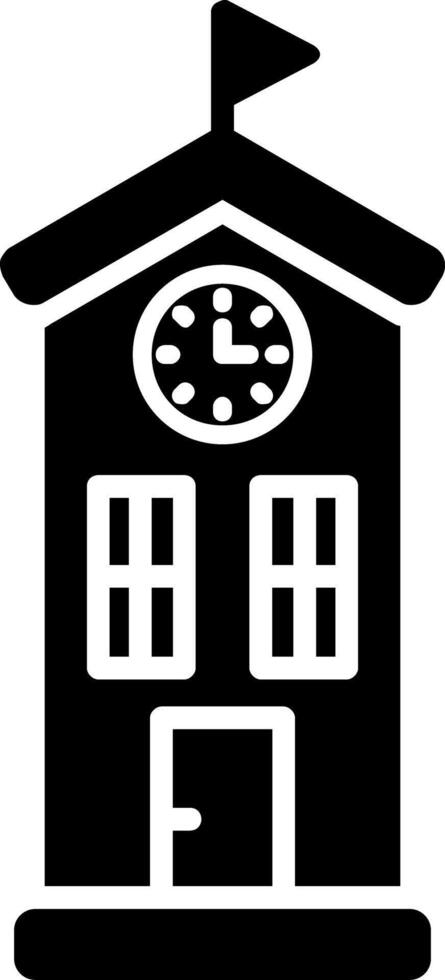 Clock Tower Glyph Icon vector