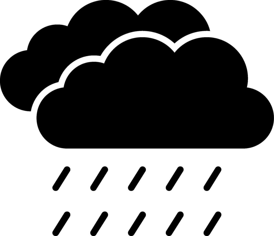 Raining Glyph Icon vector