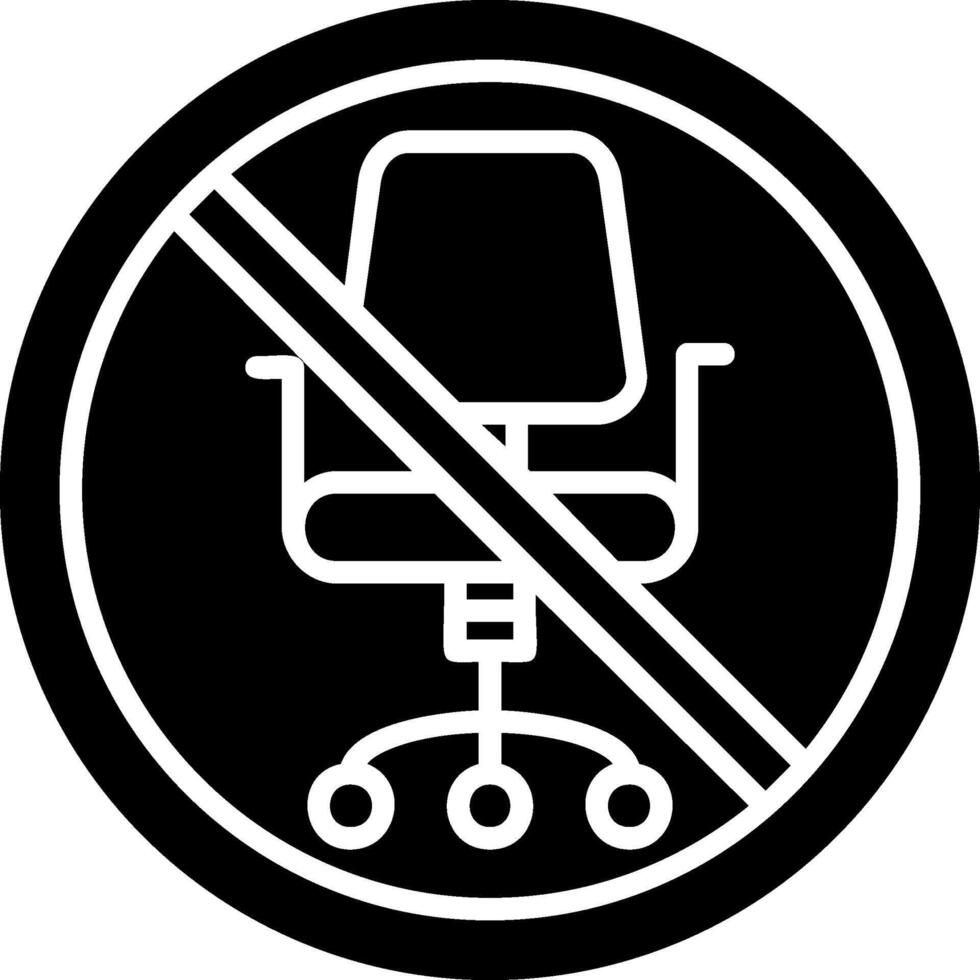 prohibido firmar glifo icono vector